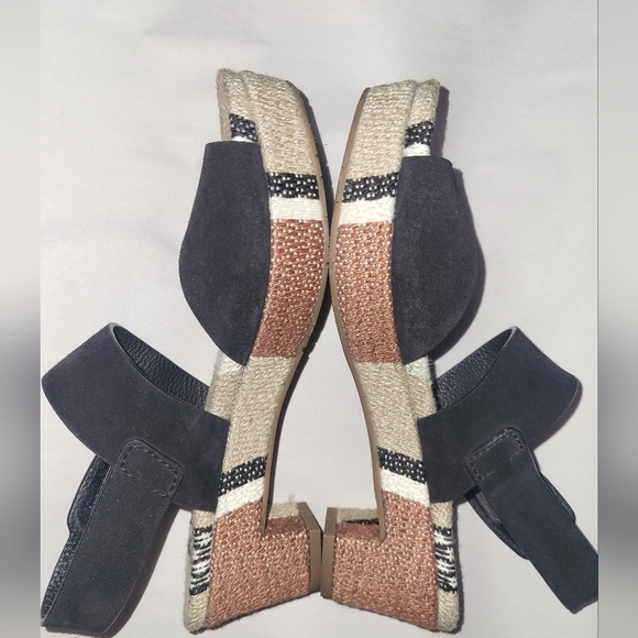 Pedro Garcia Heeled Sandals Size 6.5 Black Suede Adjustable Straps - Picture 10 of 15